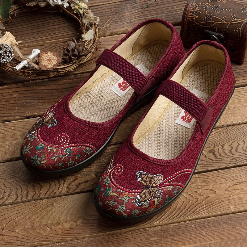 Mary Jane Platte Loafers Met Antislip-elastische Band Voor Dames