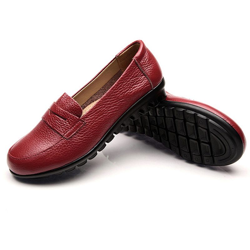 Nieuwe Dames Soft Casual Comfortabele Flats Loafers Slip-on Mode Ronde Neus Flats Schoenen