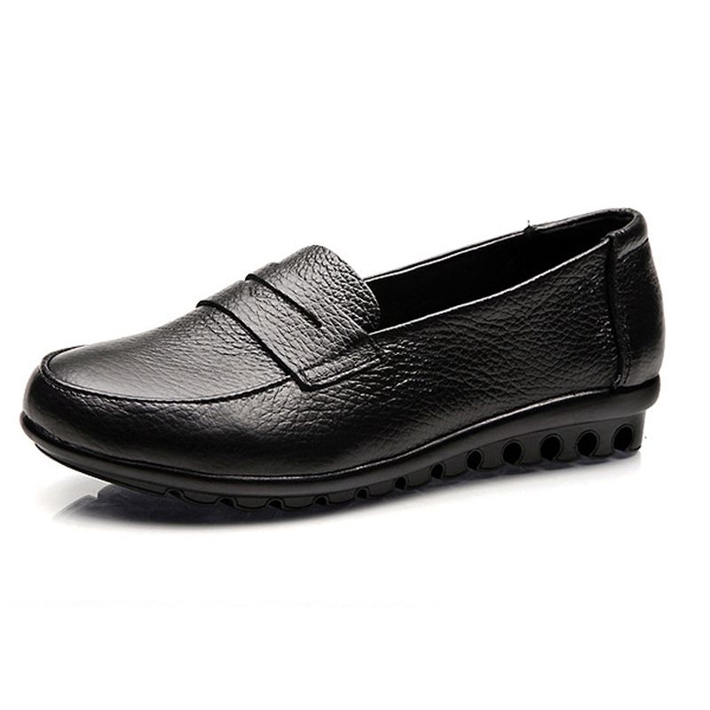 Nieuwe Dames Soft Casual Comfortabele Flats Loafers Slip-on Mode Ronde Neus Flats Schoenen