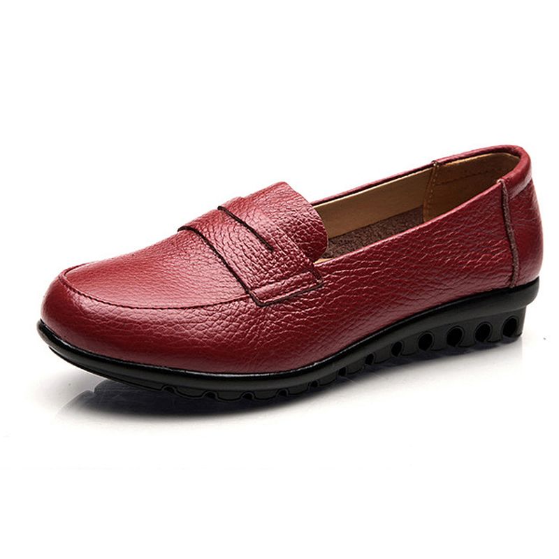 Nieuwe Dames Soft Casual Comfortabele Flats Loafers Slip-on Mode Ronde Neus Flats Schoenen