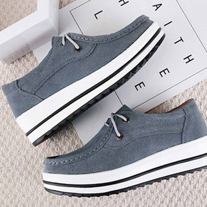 Platform Comfortabele Casual Suède Loafers