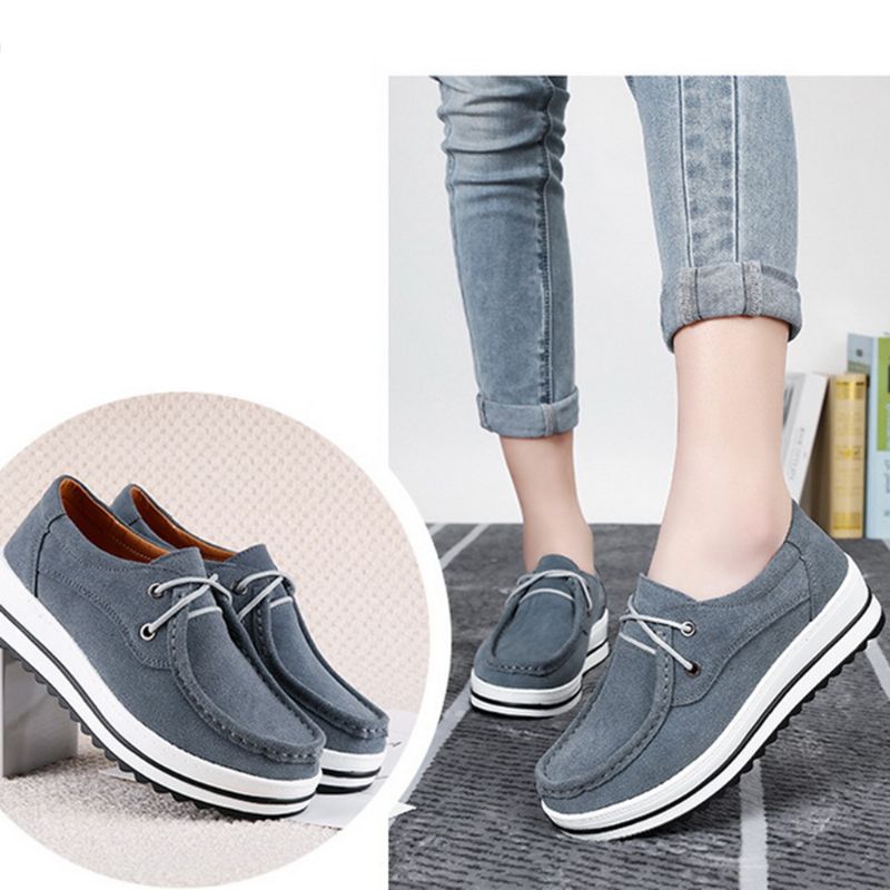 Platform Comfortabele Casual Suède Loafers