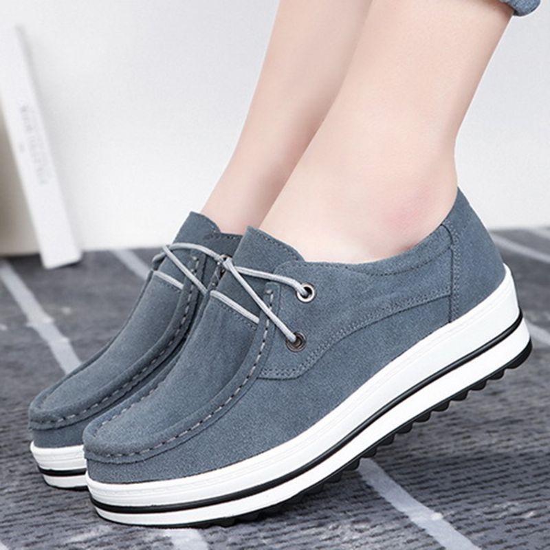 Platform Comfortabele Casual Suède Loafers