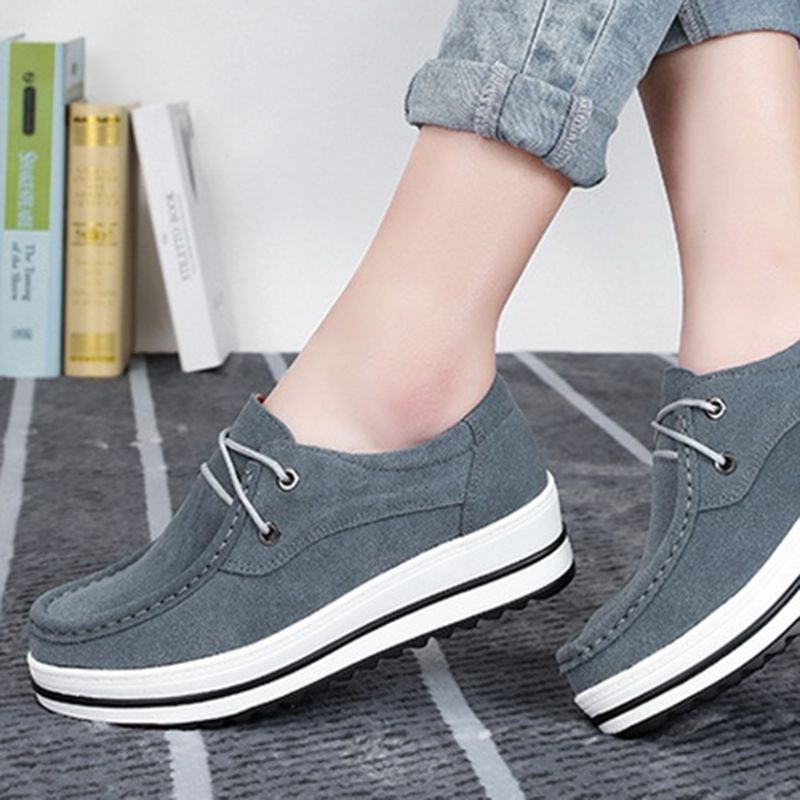 Platform Comfortabele Casual Suède Loafers