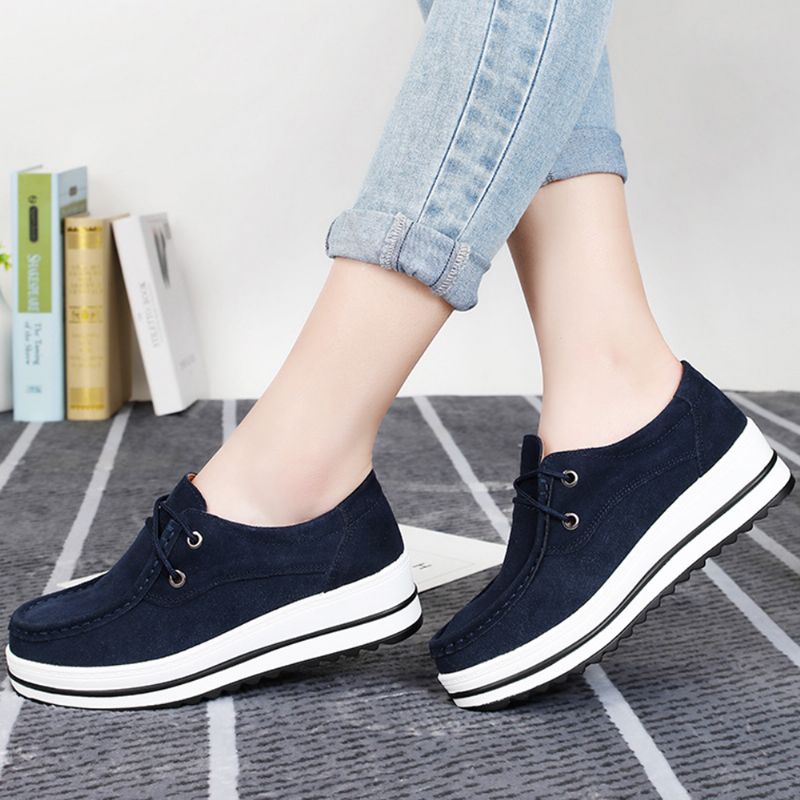 Platform Comfortabele Casual Suède Loafers