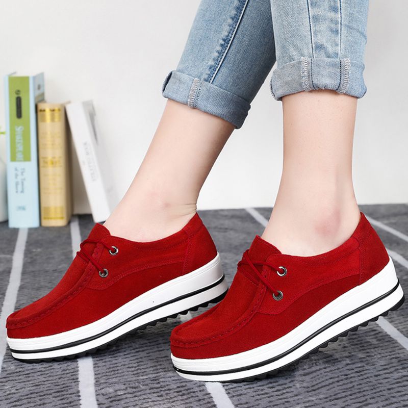 Platform Comfortabele Casual Suède Loafers