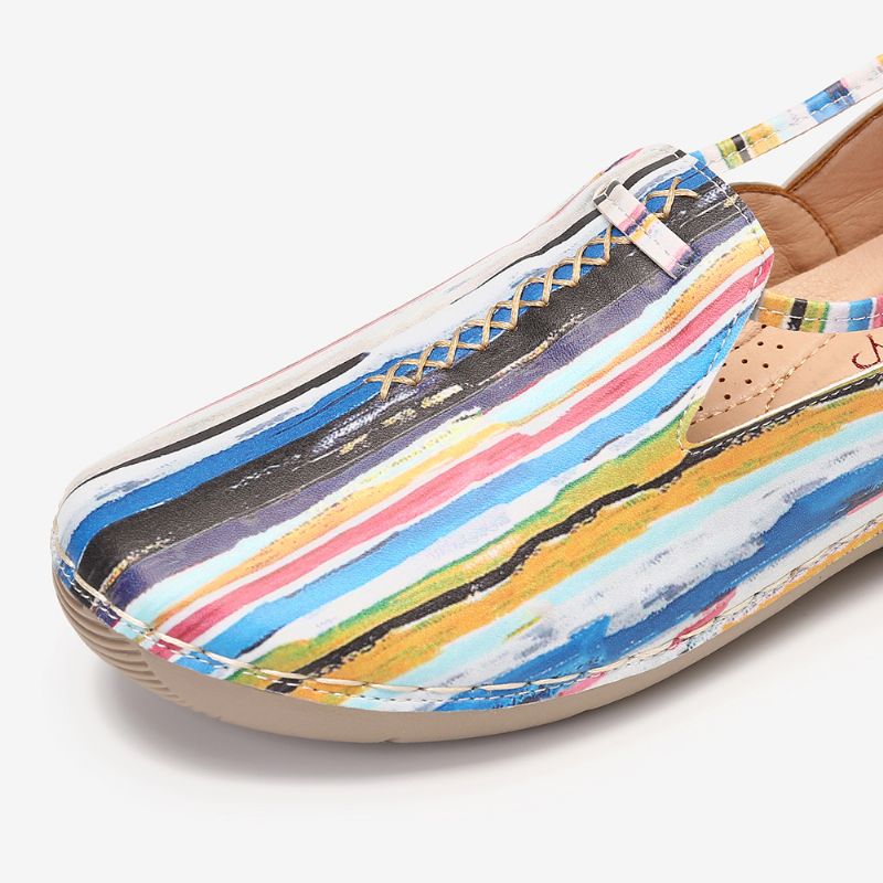 Veelkleurige Zachte Casual Loafers Met Veters