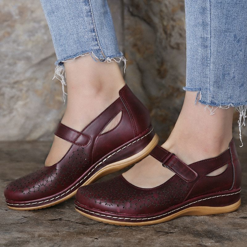 Vrouwen Holle Ademende Haaklus Lente Flats Casual Schoenen