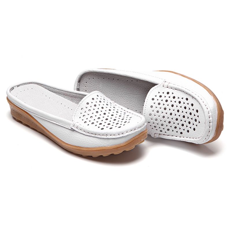 Zachte Holle Penny Loafers Met Ronde Neus