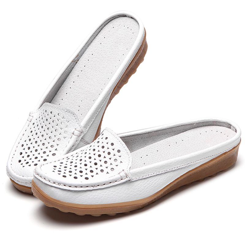 Zachte Holle Penny Loafers Met Ronde Neus