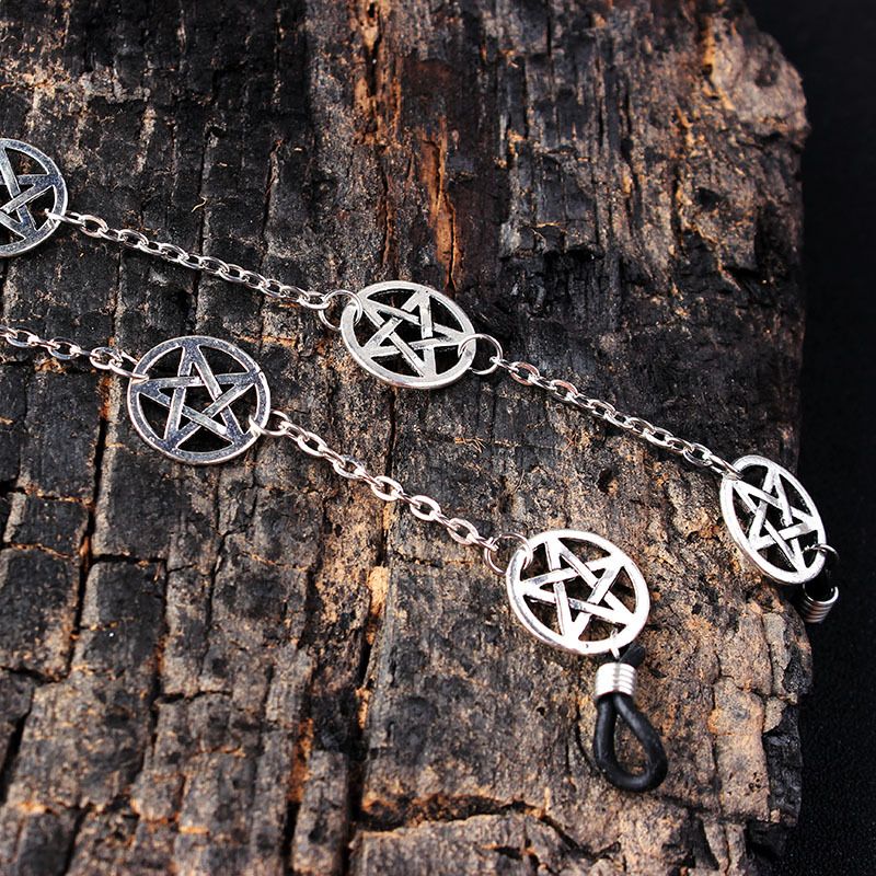 Bril Hangende Ketting Kruis Pentagram Zonnebril Ketting