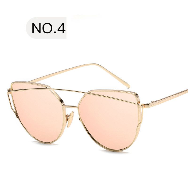 Design Mirror Rose Gold Vintage Cateye Mode Zonnebril Lady Eyewear