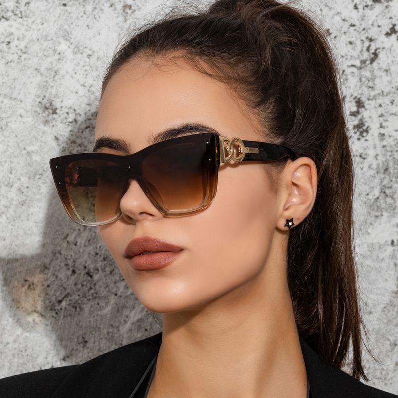 Europese En Amerikaanse Mode Kat Eye Rice Nails-zonnebril Voor Dames