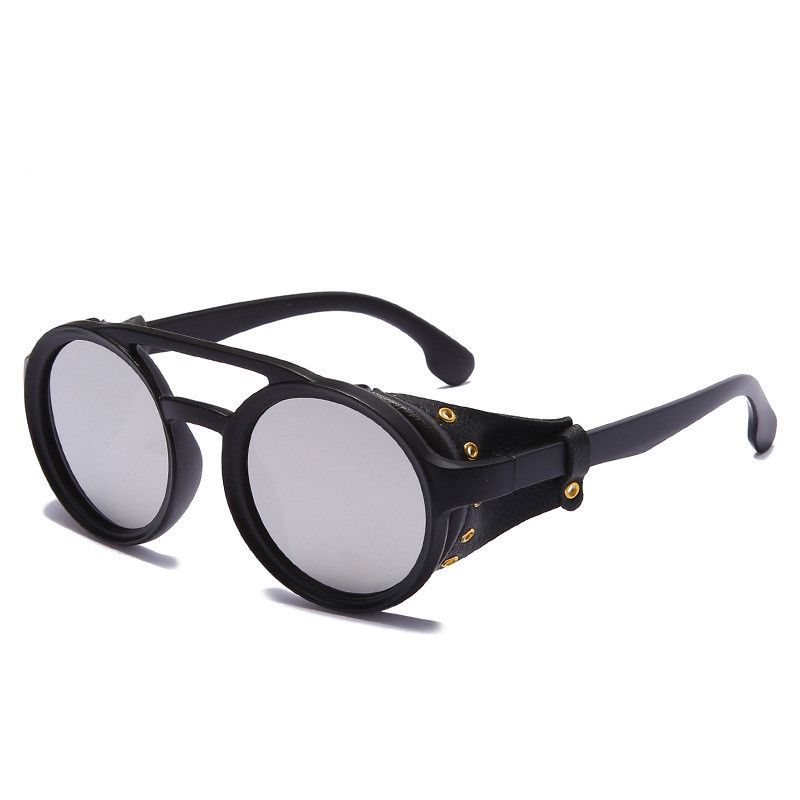 Europese En Amerikaanse Ronde Frame Rock Punk Aviator Retro Zonnebril