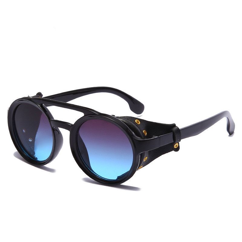 Europese En Amerikaanse Ronde Frame Rock Punk Aviator Retro Zonnebril