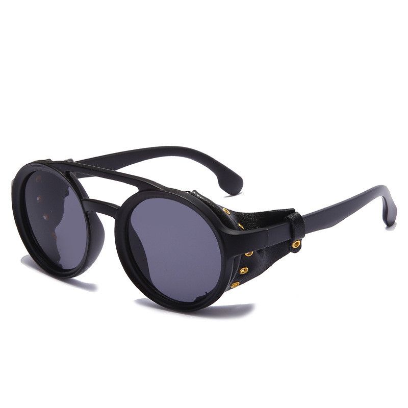 Europese En Amerikaanse Ronde Frame Rock Punk Aviator Retro Zonnebril