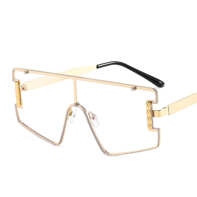 Goggle Pc Gradiënten Lens Gouden Frame Merk Designer High-end Zonnebril