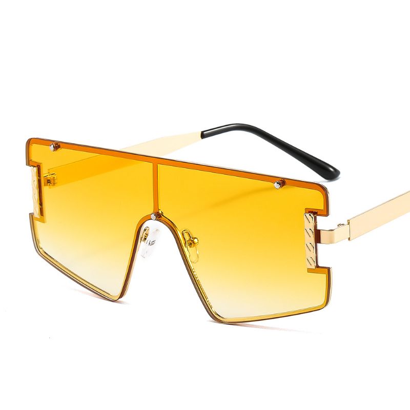 Goggle Pc Gradiënten Lens Gouden Frame Merk Designer High-end Zonnebril