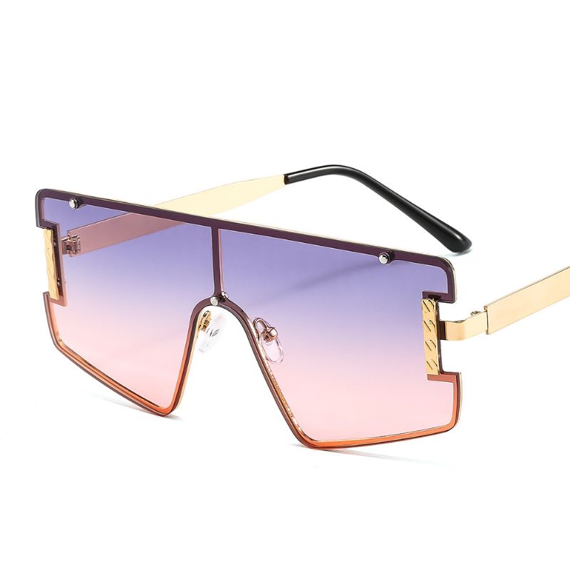 Goggle Pc Gradiënten Lens Gouden Frame Merk Designer High-end Zonnebril