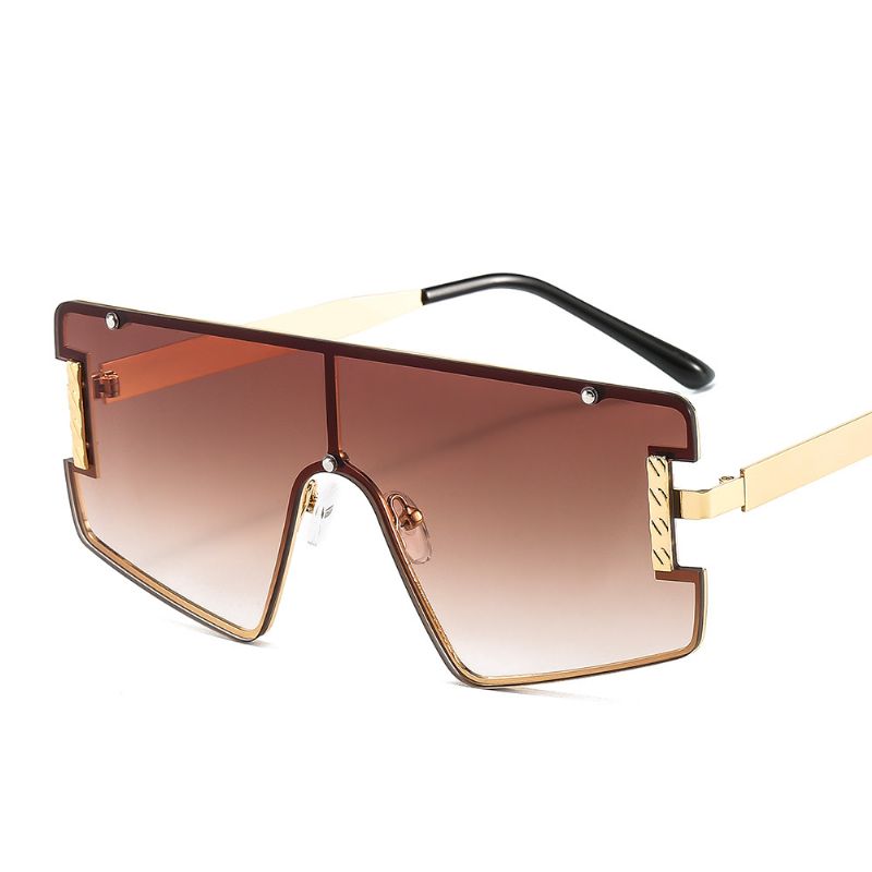 Goggle Pc Gradiënten Lens Gouden Frame Merk Designer High-end Zonnebril