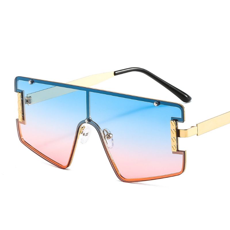 Goggle Pc Gradiënten Lens Gouden Frame Merk Designer High-end Zonnebril