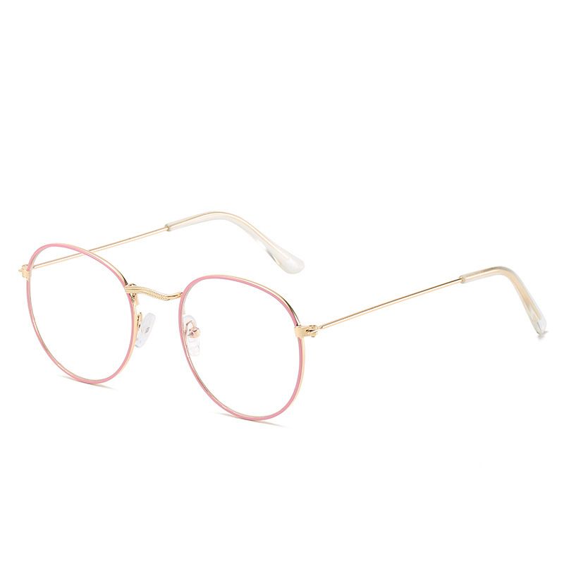 Metalen Frame Bril Voor Vrouwen Vintage Anti Blauw Blokkeren Optische Brillen Metalen Vlakte Spektakel Oculos Luxe Gafas Lunette