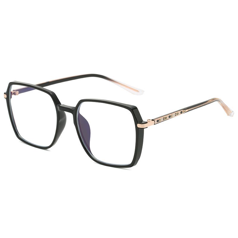 Mode Tr90 Big Frame Literaire Mannen En Vrouwen Frame Anti-blauw Licht Bril