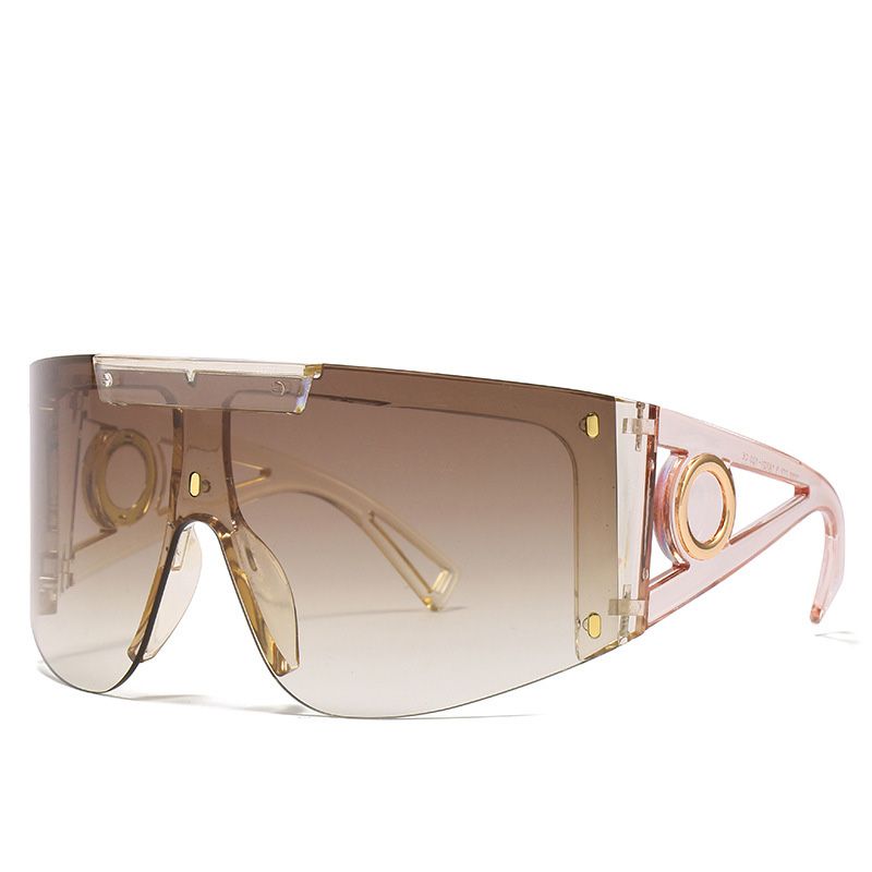 Oversized Luxe Goggle Zonnebril Heren Dames Mode Shades Uv400 Vintage Bril