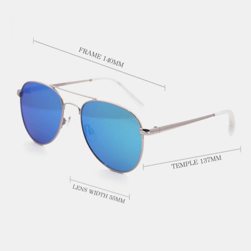 Unisex Casula Mode Full Metal Frame Smalle Rand Elegante Uv-bescherming Zonnebril