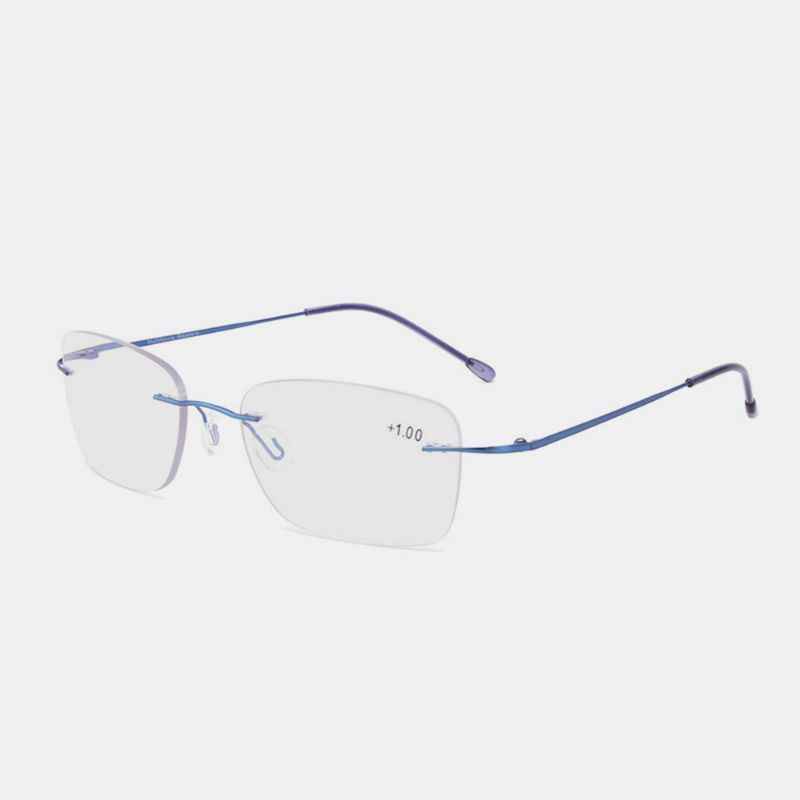 Unisex Dual-use Frameloze Multi-focus Anti-blauw Licht Intelligente Automatische Zoom Leesbril Verziend Bril