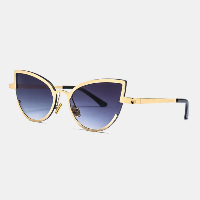 Unisex Metalen Cat-eye Klein Montuur Kleurrijke Lens Anti-uv Zonnebril