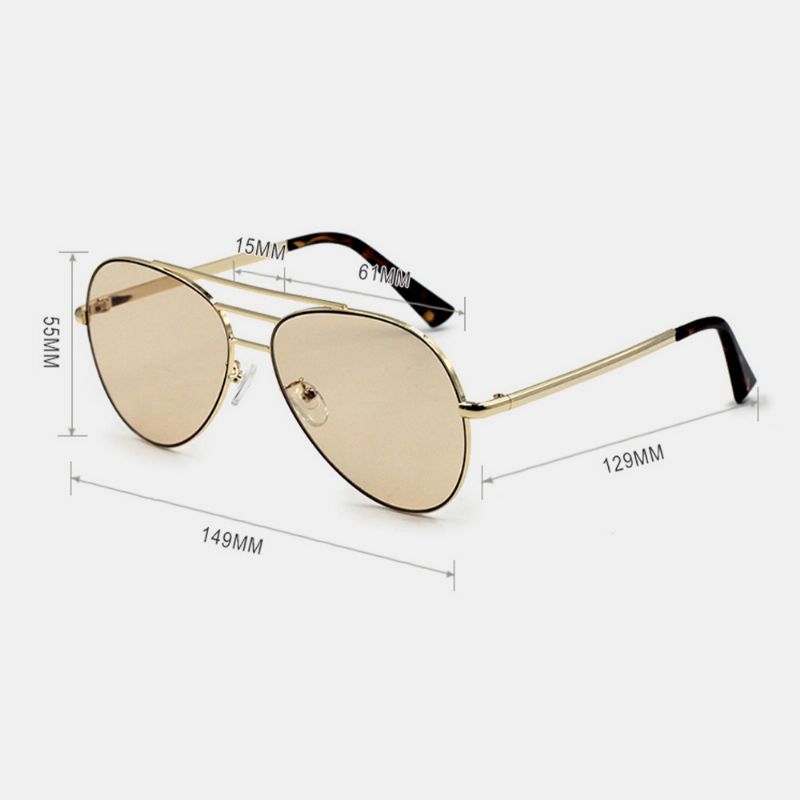 Unisex Metalen Smalle Rand Volledig Frame Mode Casual Uv-bescherming Zonnebril