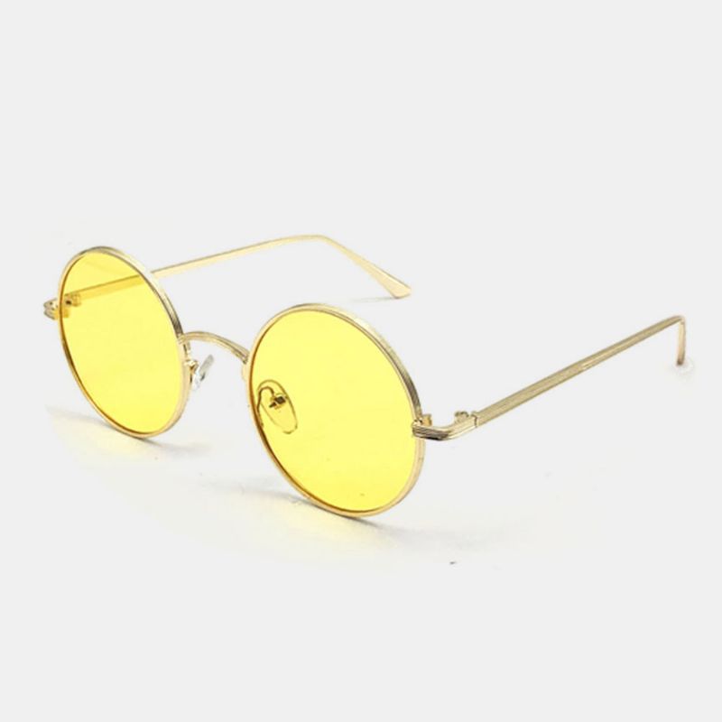 Unisex Metalen Volledig Rond Frame Pc-lens Uv-zonnebescherming Zonnebril