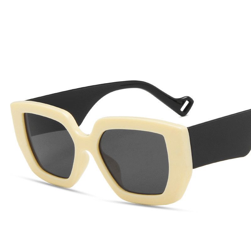 Zonnebril Aan De Zijkant Persoonlijkheid Polygon Contrast-zonnebril Retro-zonnebril