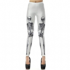 3d Digital Skull Dames Leggings Broek