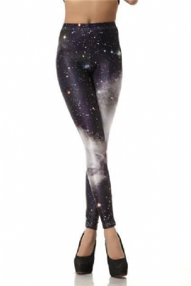 Dameslegging Met Galaxy-print