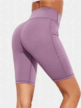 Effen Kleur Pocket Slim Hip Lift Yoga Legging