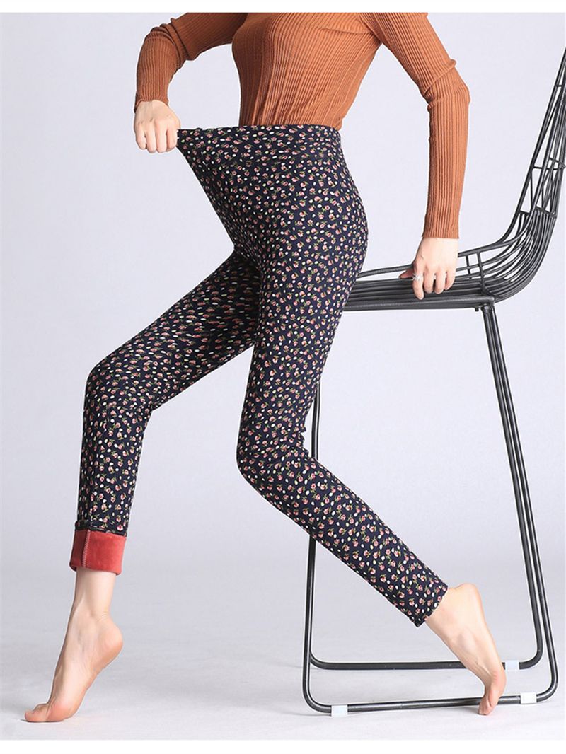 Slim Stretch Legging Met Bloemenprint