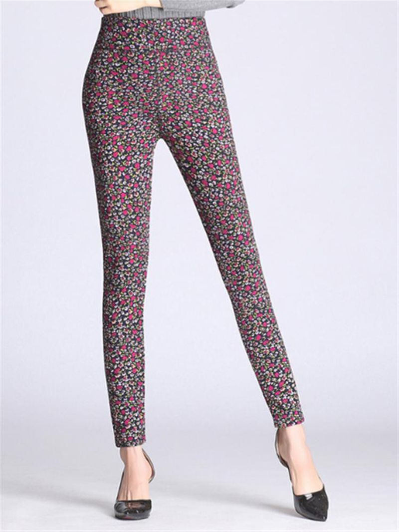 Slim Stretch Legging Met Bloemenprint