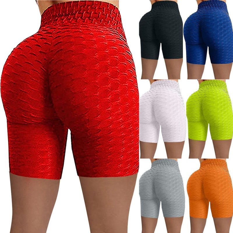 Zomer Gebreide Shorts Hoge Taille Heup Strakke Legging Stretch Hardloop Biker Shorts