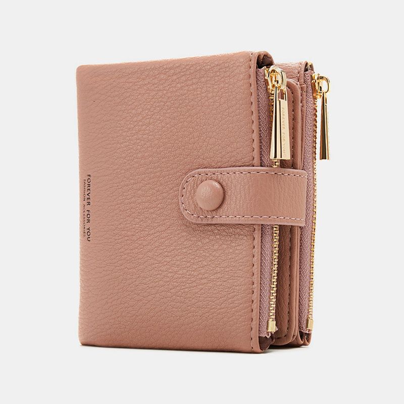 Dames Pu Lederen Handtas Met Meerdere Sleuven Korte Portemonnee Clutch Portemonnee