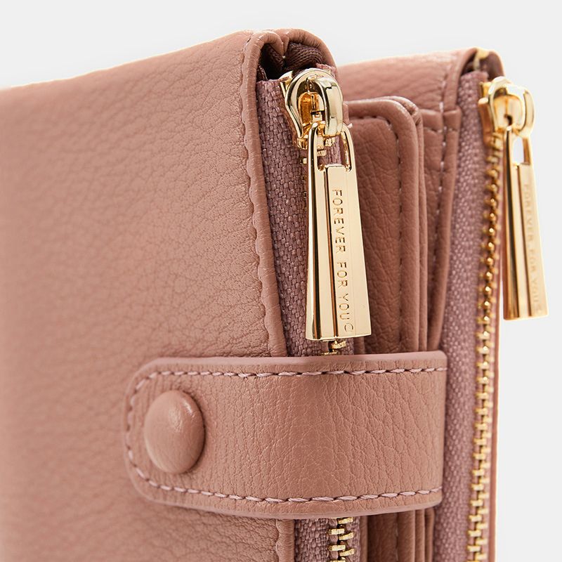 Dames Pu Lederen Handtas Met Meerdere Sleuven Korte Portemonnee Clutch Portemonnee