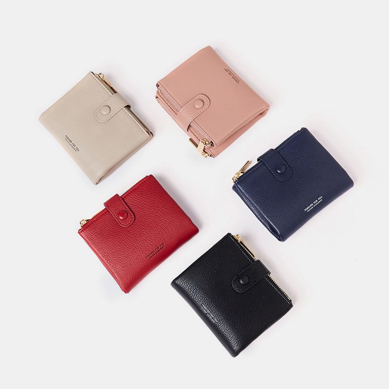 Dames Pu Lederen Handtas Met Meerdere Sleuven Korte Portemonnee Clutch Portemonnee