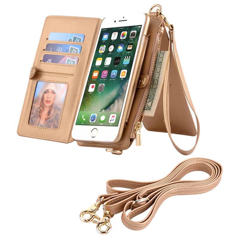 Lederen Multifunctionele Iphone6/6s/6 Plus/6s Plus Telefoon Case Portemonnee Kaarthouder Telefoon Tas