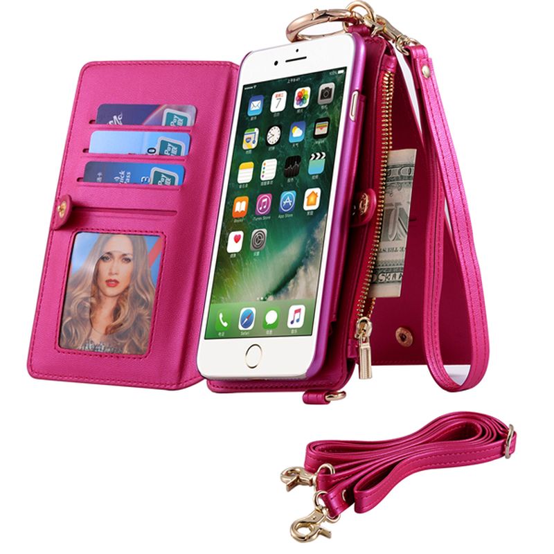 Lederen Multifunctionele Iphone6/6s/6 Plus/6s Plus Telefoon Case Portemonnee Kaarthouder Telefoon Tas