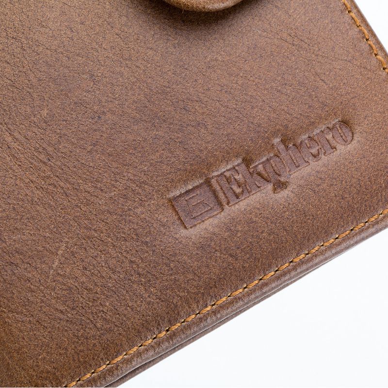 Mannen Bifold Korte Portemonnee Vintage Lederen Multi-card Slot Kaarthouder Hasp Coin Bag