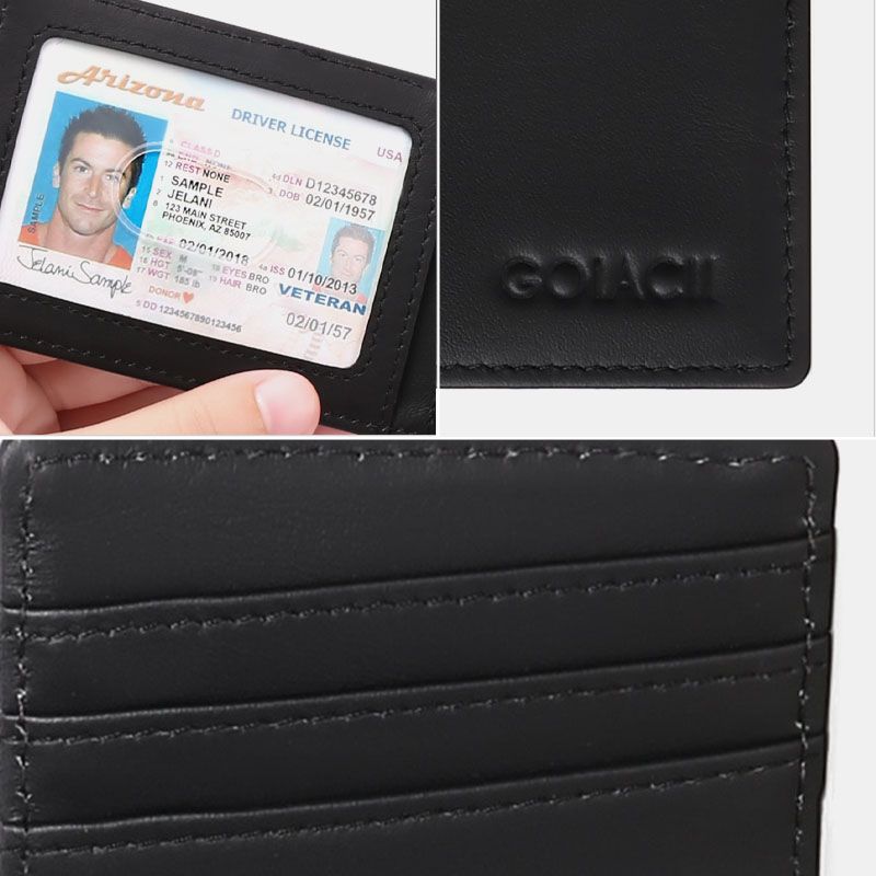 Mannen Echt Leer Bifold Multi-card Slot Kaarthouder Casual Anti-magnetische Korte Portemonnee Portefeuilles