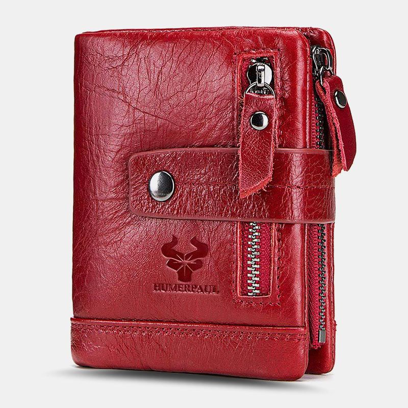 Mannen Echt Leer Multifunctionele Bifold Multi-card Slot Kaarthouder Portemonnee Geld Clip Portemonnee