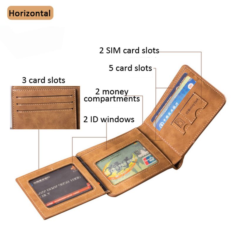 Mannen Multi-kaartsleuven Slim Wallet-kaarthouder