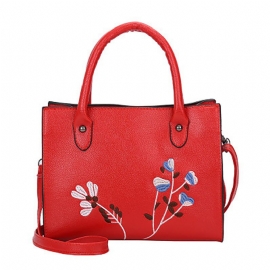 Dames Borduurtas Handtas Pu Crossbody Tas Voor Dames